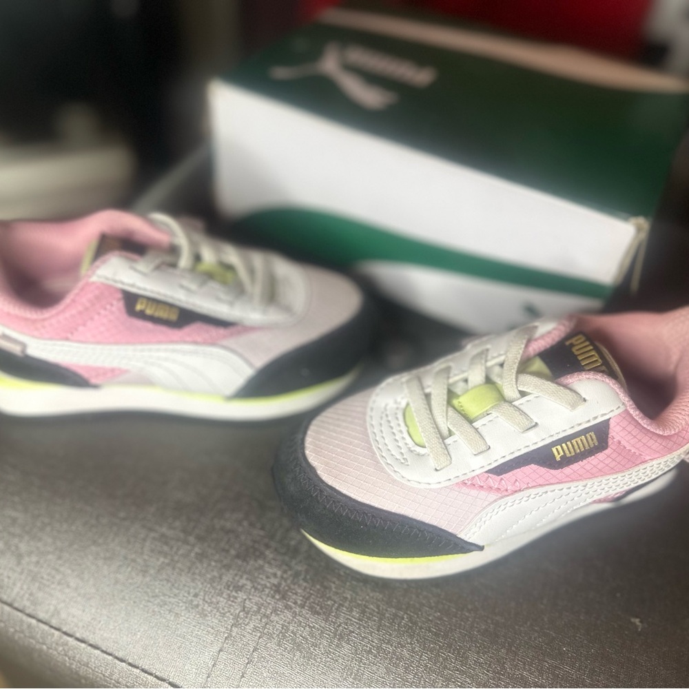 Puma Pink and White Sneakers